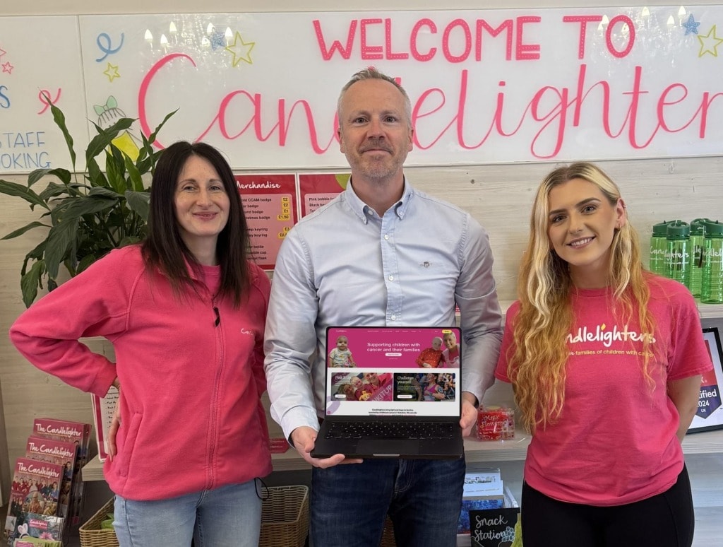 Image of Caroline Gill, Head of Engagement at Candlelighters, Chris Kell, Growth & Commercial Director at Wish, Gabriella Stead, Digital and Social Executive at Candlelighters